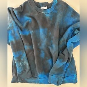 LACAUSA Men’s Blue Tie Dye Sweatshirt, NWT, Medium, Cotton